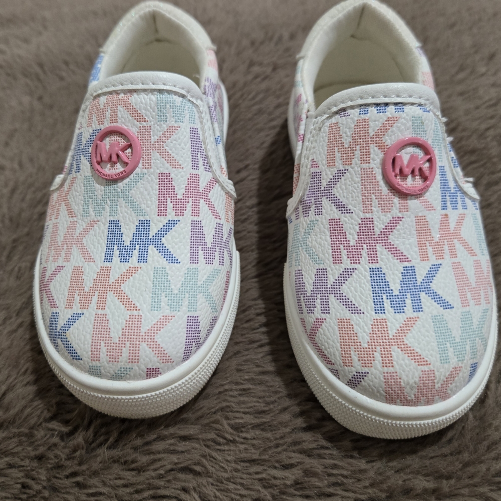 Michael Kors Kids Multicolor Logo Slip-On Sneakers